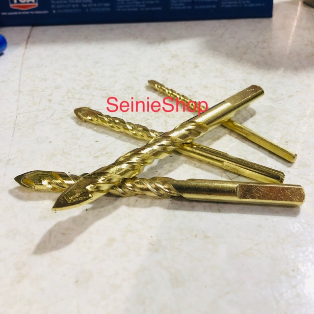 BỘ 4 MŨI KHOAN 6-8-10-12mm VÀNG ĐA NĂNG - GẠCH KÍNH- GỖ - BÊ TÔNG