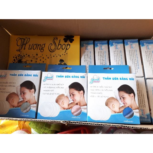 Miếng lót thấm sữa bằng vải good mama (hộp 8miếng)