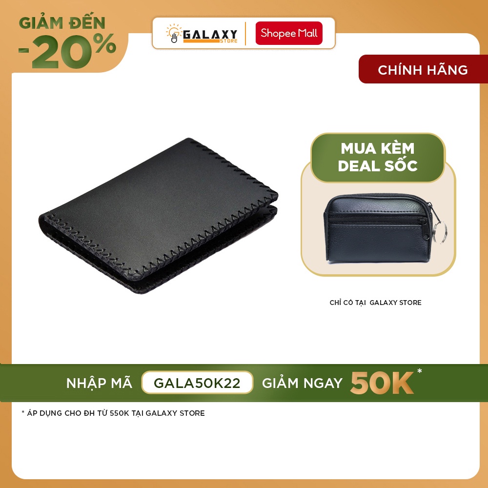 Ví Nam Nữ Nhỏ Da Bò Handmade Galaxy Store GVM03