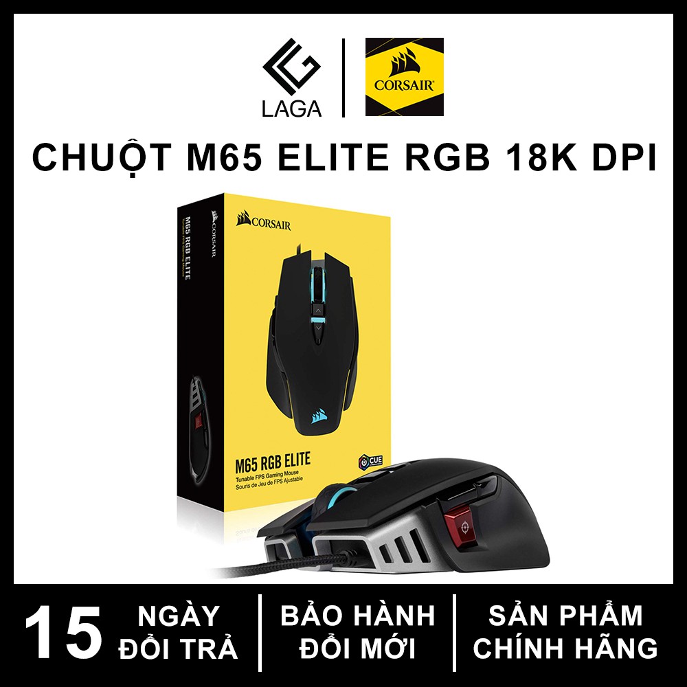 Chuột Gaming Corsair M65 ELITE RGB 18K DPI - CH-9309011-AP