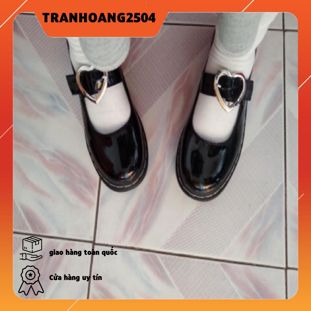 SẴN giày kẻ đỏ có dây khuy trái tim ulzzang ảnh thật cuối