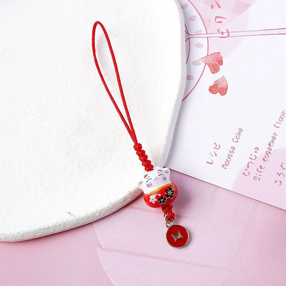 Móc khóa mèo Maneki Neko Nhật Bản may mắn để làm quà tặng