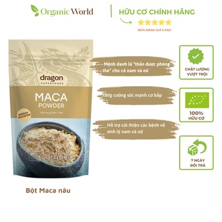 Bột nhân sâm maca Peru hữu cơ Dragon Superfoods 200g