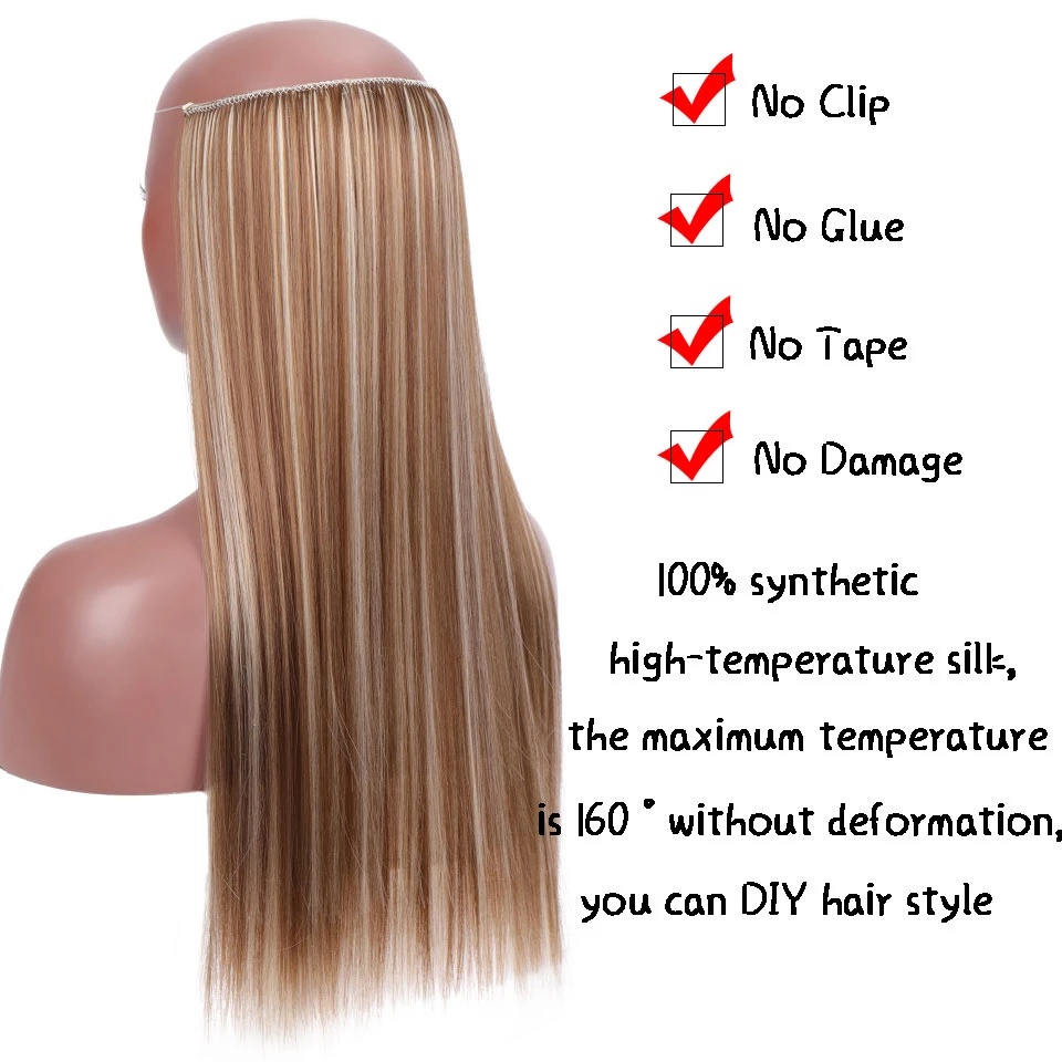 Tóc Nối Giả Màu Đen Ombre Có Kẹp