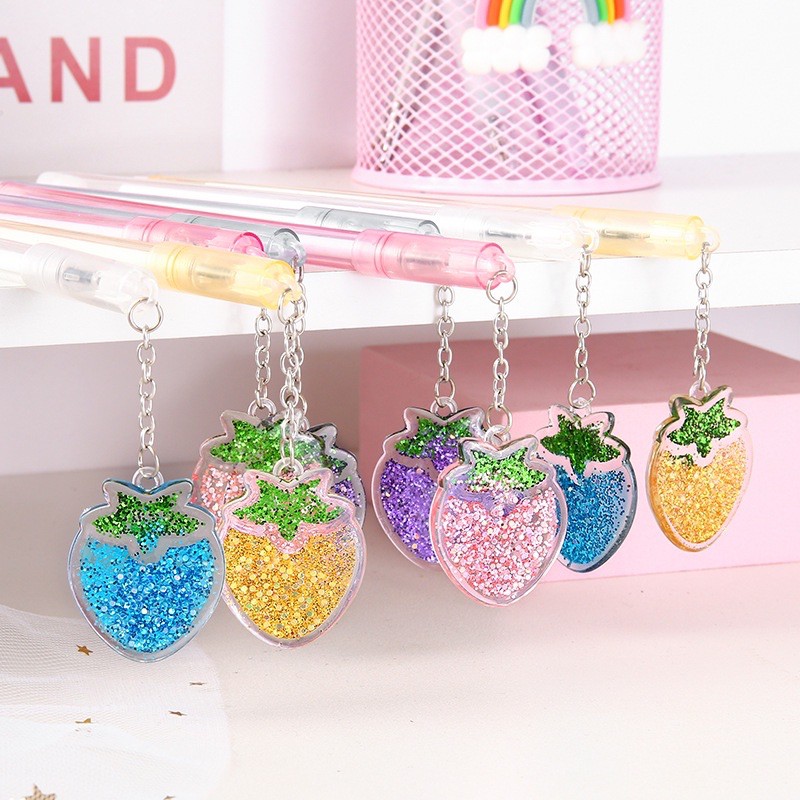 Bút bi nước móc quả dâu lấp lánh