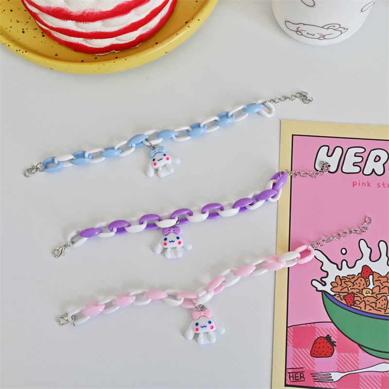 Vòng Đeo Tay Mặt Hình Cún Cưng Hoạt Hình Thời Trang Nhật Bản Dành Cho Nữ