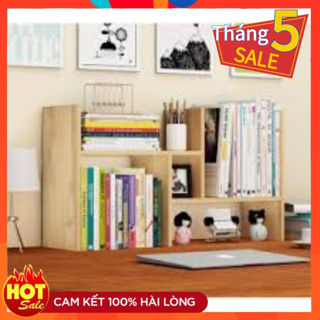 Siêu Sale Kệ Sách Để Bàn Gỗ lắp ghép đa năng làm việc tiện lợi thông minh