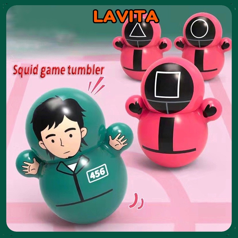 Lật Đật Squid Game Mini Trò Chơi Con Mực Lật Đật Doremon Mini Dễ Thương - LAVITA