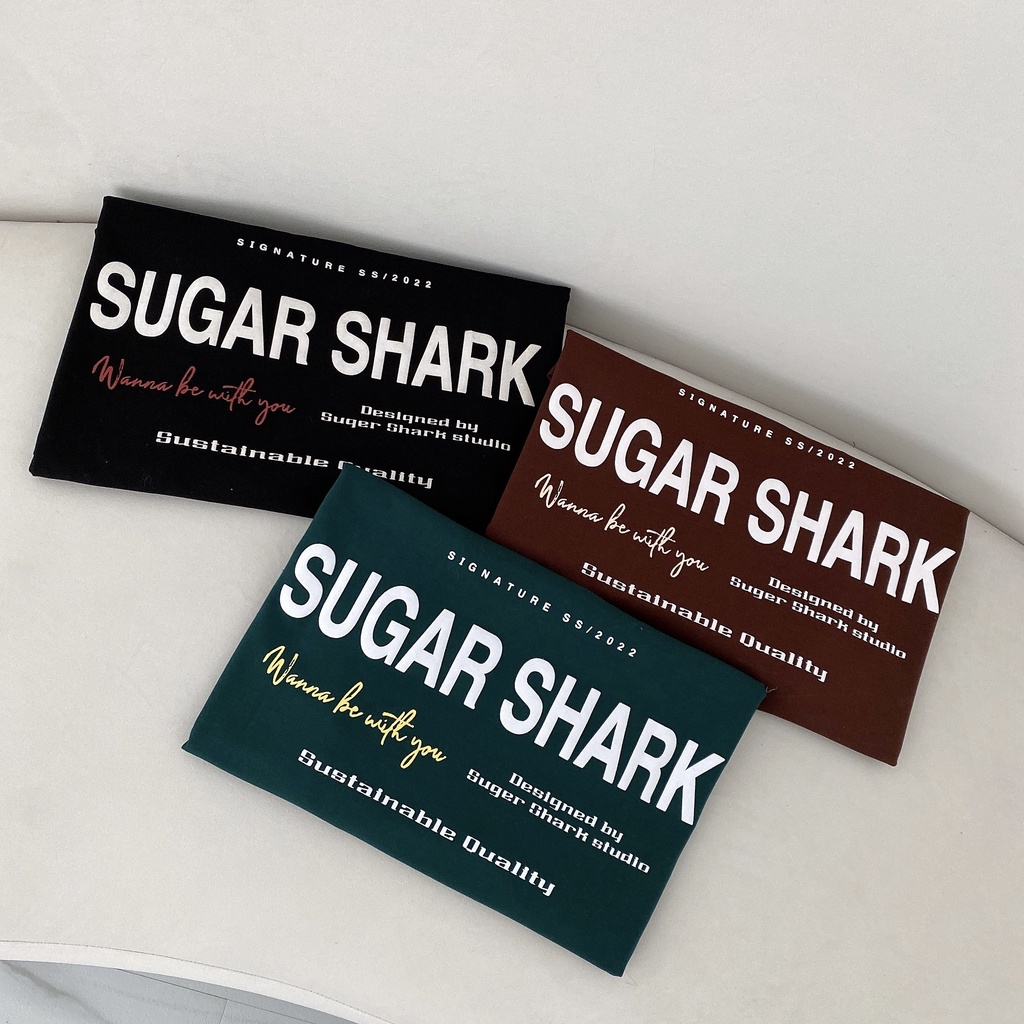 Áo Thun Basic In Nổi LocalBrand SUGAR SHARK " Signature Tee " Tay Lỡ Unisex Nam/Nữ | BigBuy360 - bigbuy360.vn