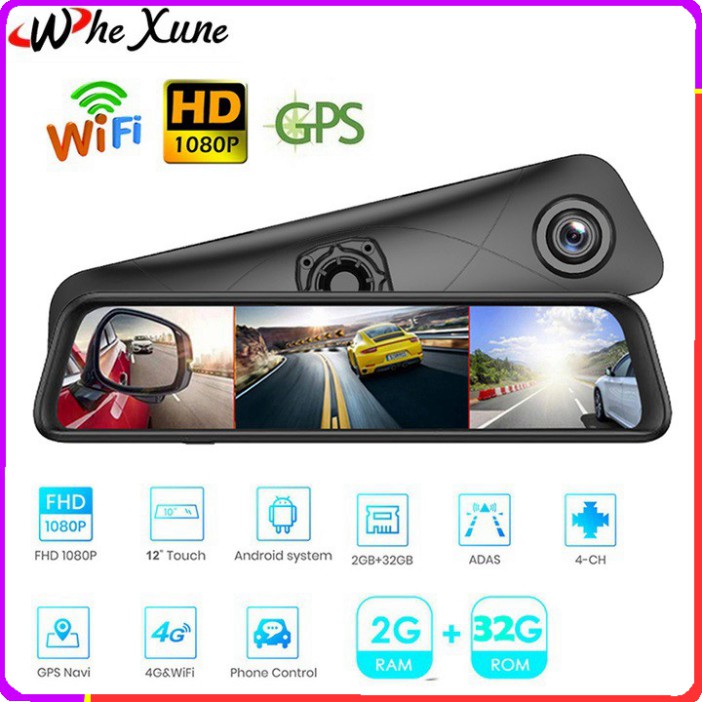 Sản Phẩm Camera hành trình 360 độ gắn gương ô tô, thương hiệu cao cấp Whexune - Mã sản phẩm K960