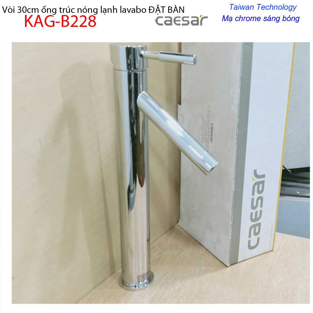 Vòi lavabo Caesar KAG-B228C-30cm chiết khấu giá tốt chất lượng tốt, vòi ống trúc 30cm nóng lạnh Caesar