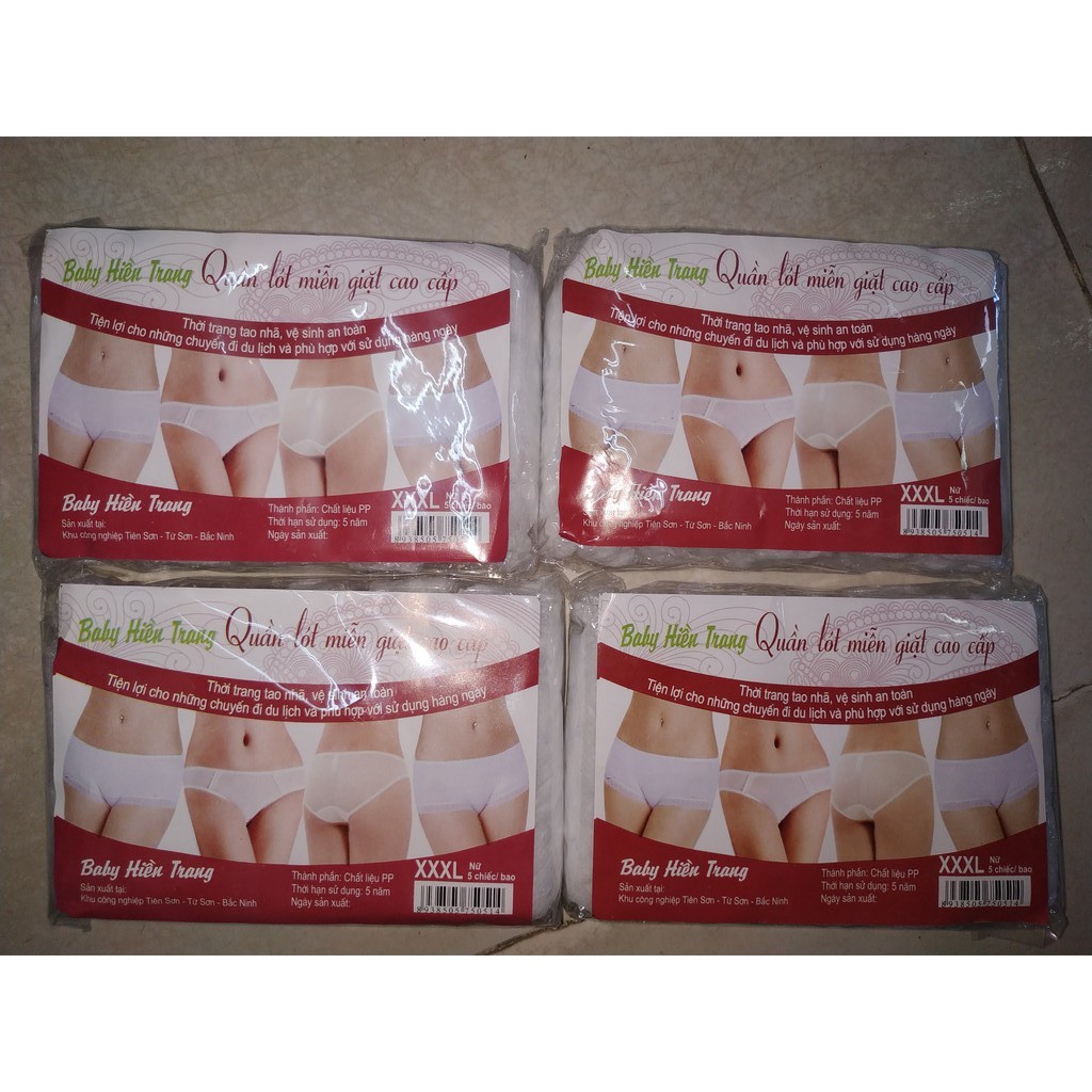 Quần Lót Giấy Mặc 1 Lần Cho Phụ Nữ - Mẹ Bầu, 5 Cái/Bịch,Thoáng Mát, Tiện Lợi Khi Đi Du Lịch