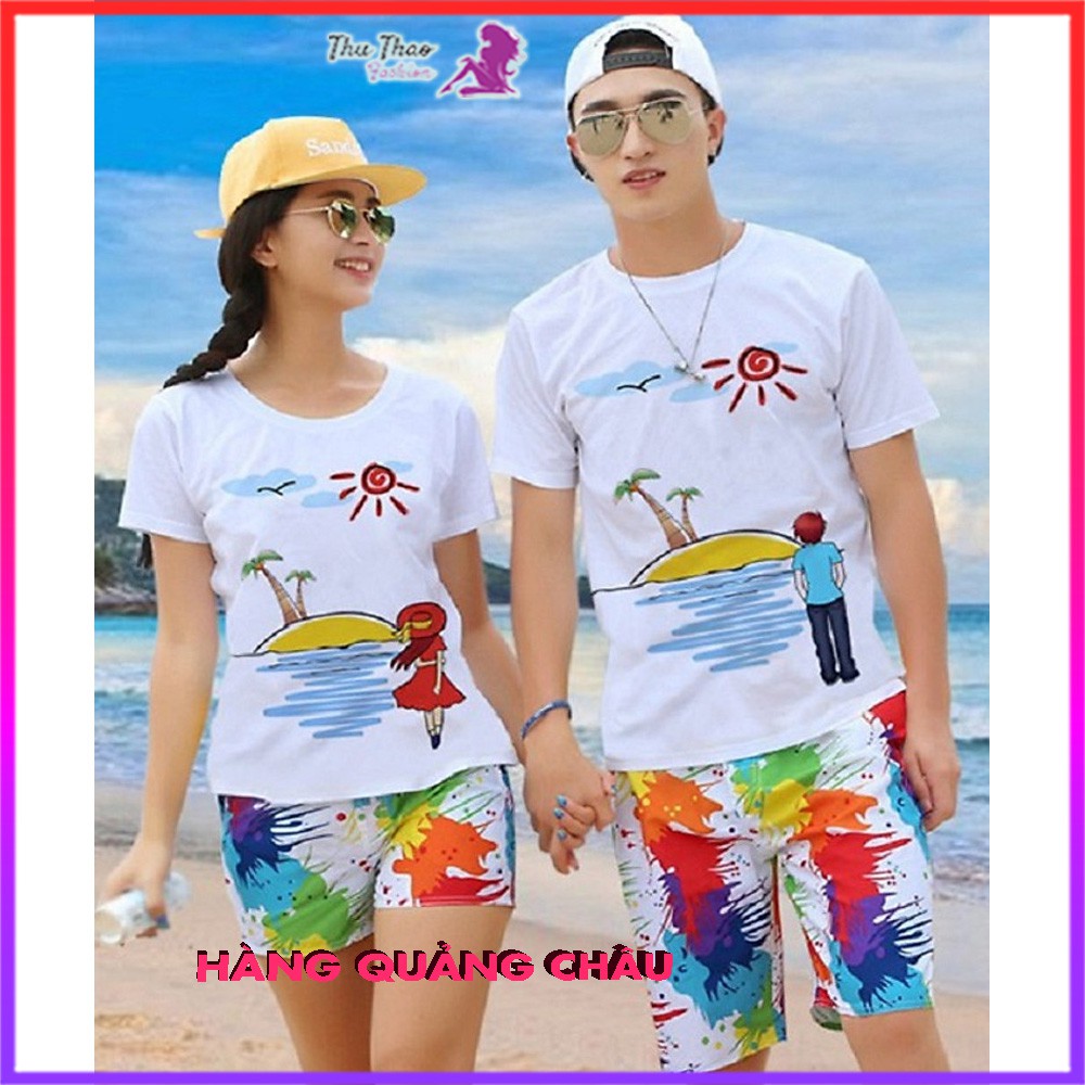 Đồ Đi Biển Cặp Đôi [𝗛𝗮̀𝗻𝗴 𝗤𝘂𝗮̉𝗻𝗴 𝗖𝗵𝗮̂𝘂]- (Kèm Trẻ Em) -Ảnh Khách Mặc.