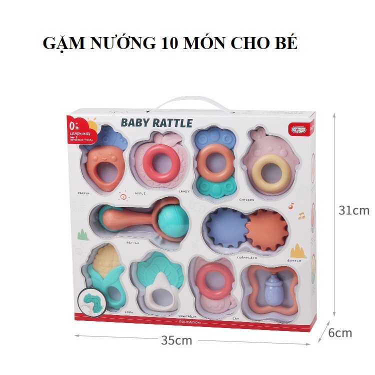 Bộ 10 món gặm nướng cao cấp cho bé babyrattle