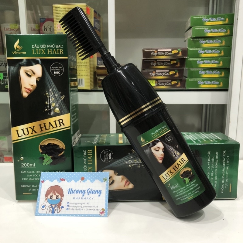 Dầu gội Phủ Bạc - Đen/ Nâu Tóc Tức thì LUX HAIR chai 200mla