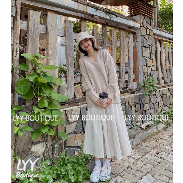 Chân Váy Xếp Ly Chất Nhung Tăm Dáng Váy Xòe Chữ A bo chun form dài hàng Quảng Châu LYY BOUTIQUE | BigBuy360 - bigbuy360.vn