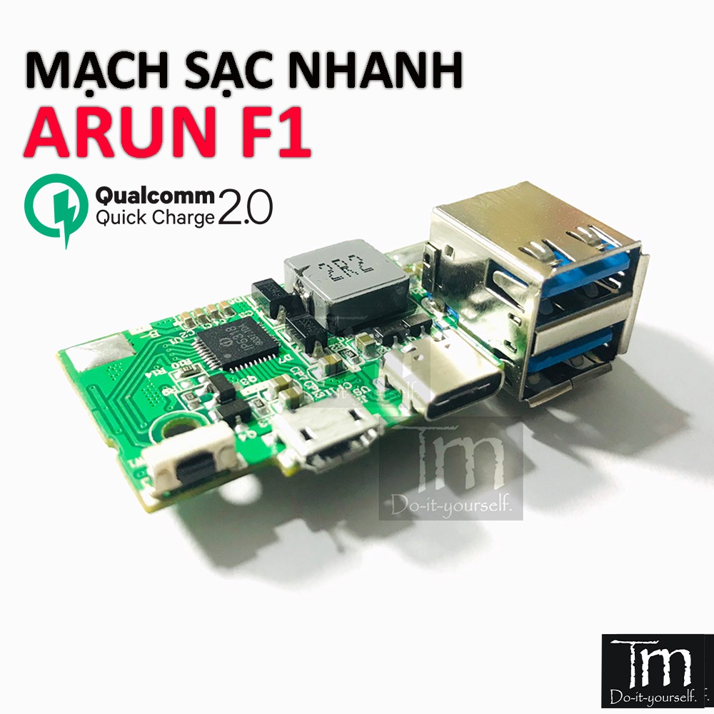 Mạch Sạc Nhanh QC3.0 Mini 2 Cổng