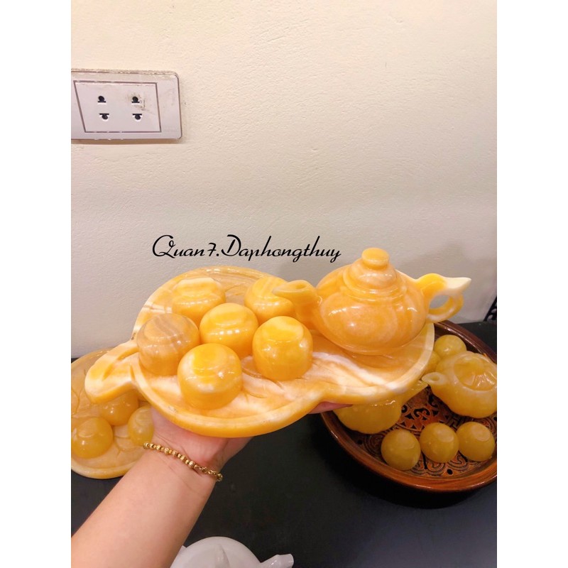 Bộ Ấm Trà Đá Ngọc Hoàng Long Nguyên Khối