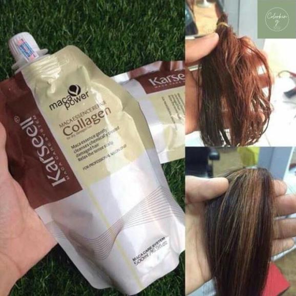 Kem ủ tóc Karseell Maca Power Collagen 500ml phục hồi hư tổn Hấp ủ tóc thẳng mượt bổ xung collagen LOẠI 1 CÓ TEM UT09