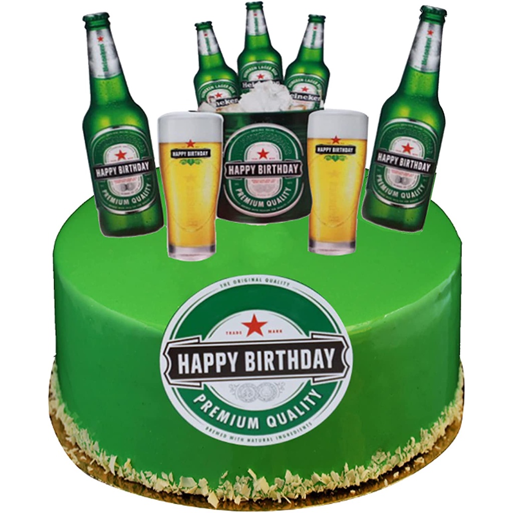 Set 6 Phụ Kiện Trang Trí Chai Bia/Sinh Nhật Dễ Thương