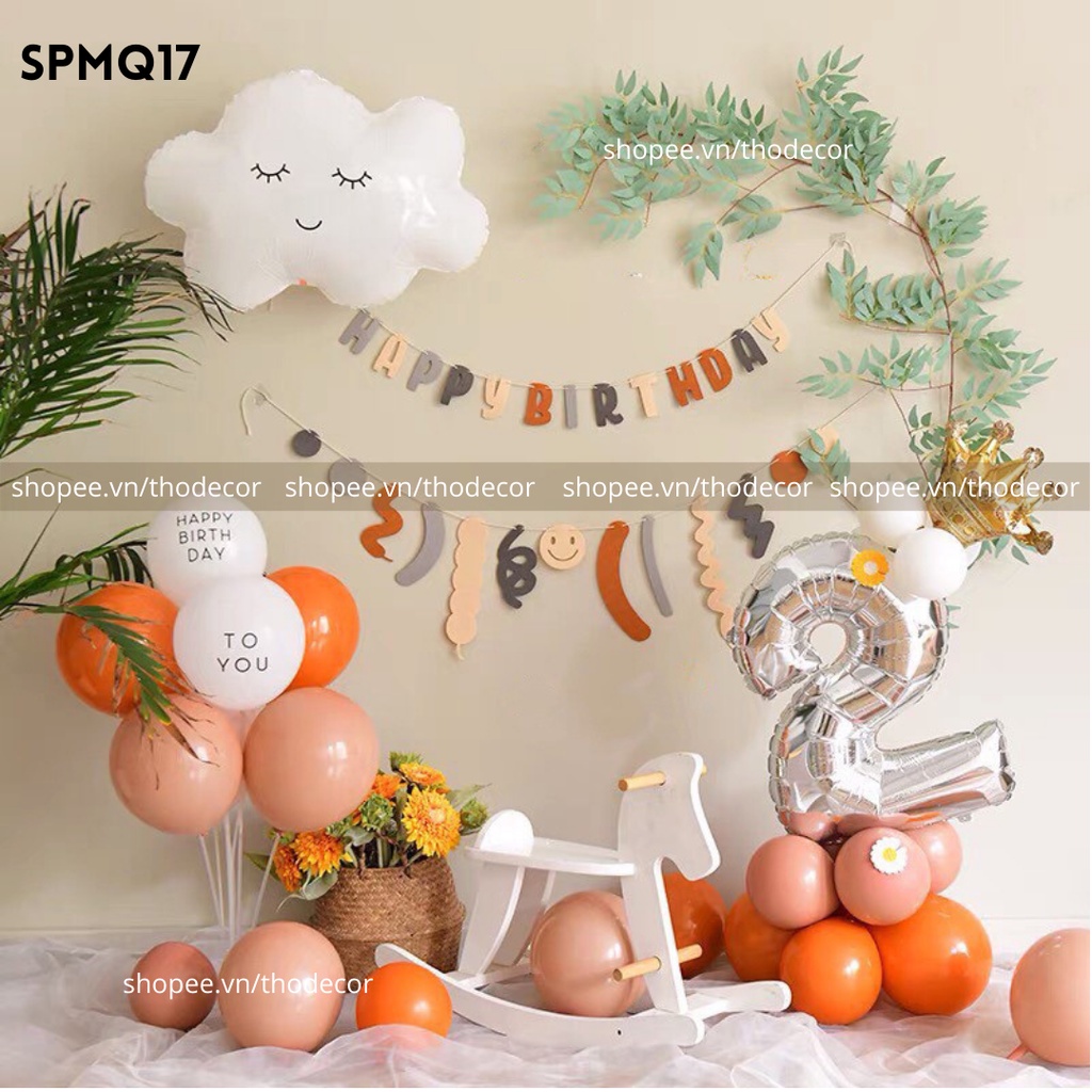 { MẪU MỚI } Set Trang Trí Sinh Nhật  SIÊU HOT  Phong Cách Hàn Quốc Vintage Siêu Dễ Thương