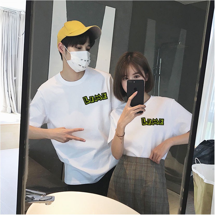 Áo thun LIME basic tee unisex tay lỡ nam nữ 2 màu trắng đen chất đẹp form rộng - áo phông nam nữ đơn giản streetwear | BigBuy360 - bigbuy360.vn