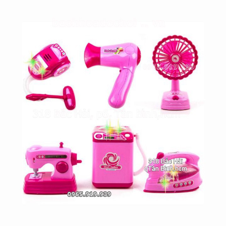 HOT- HỘP ĐỒ CHƠI BÉ GÁI 8 MÓN ĐỒ DÙNG TRONG NHÀ FUN FUN HOME MINI APPLIANCES