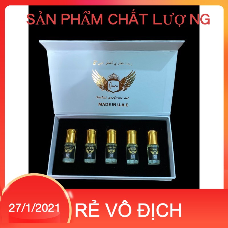 sét 5 chai tinh dầu nước hoa Dubai chính hãng