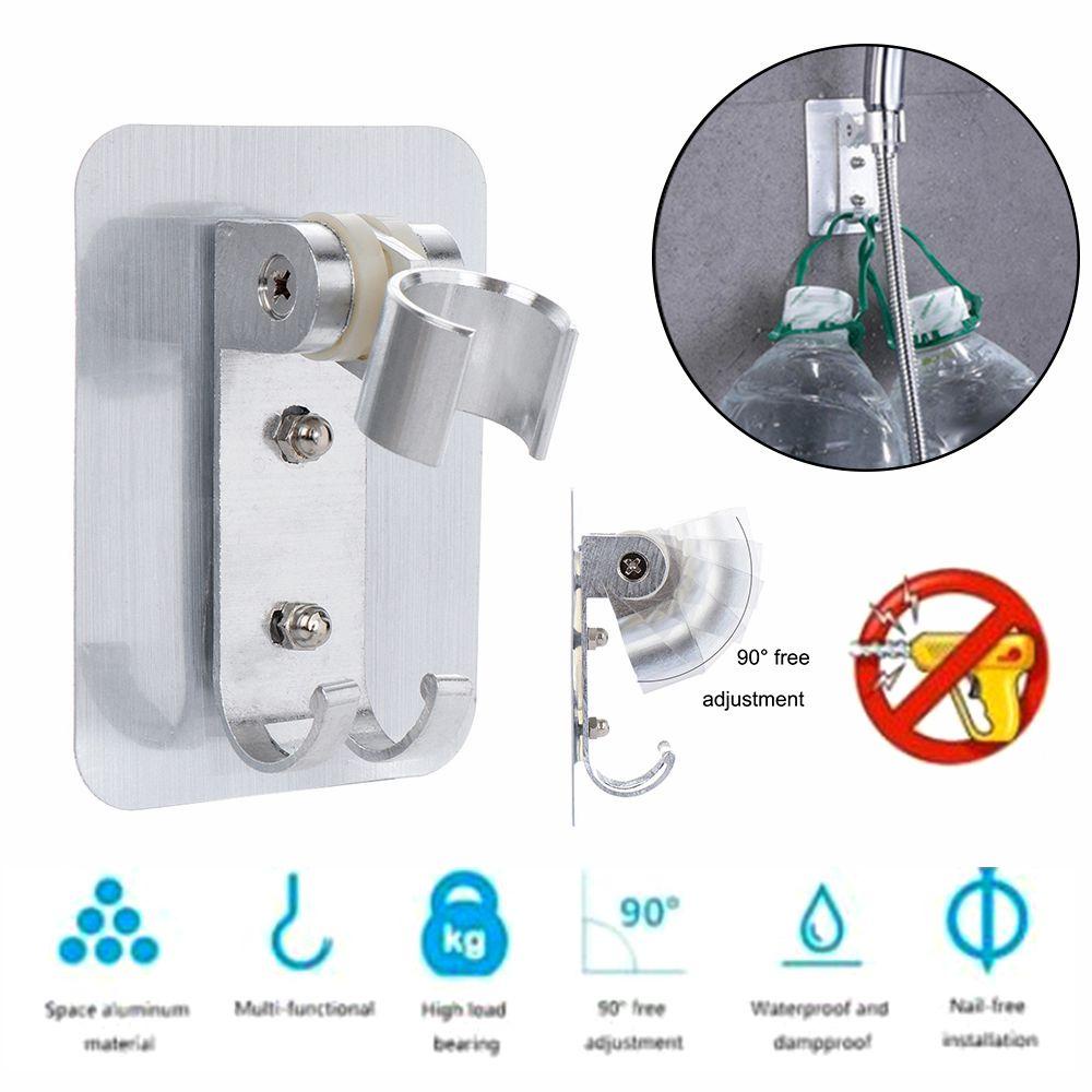 Giá Đỡ Đầu Vòi Hoa Sen Tự Dính Không Đục Lỗ Điều Chỉnh Được 90 Độ
