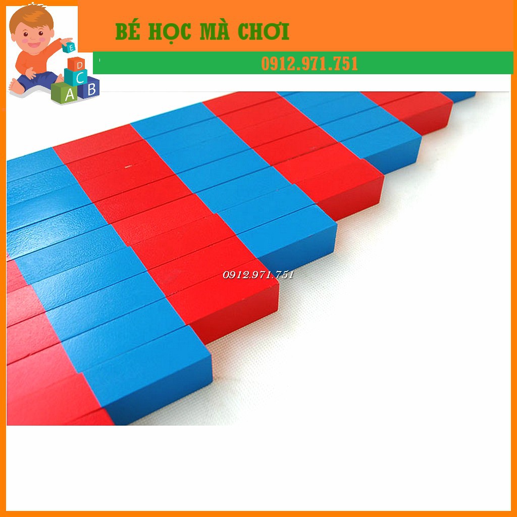 Bộ gậy số Montessori - bộ to