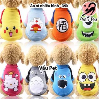 Áo nỉ hình cute dành cho chó mèo thú cưng