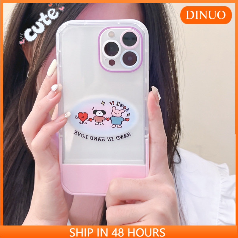 Ốp lưng iphoneỐp Điện Thoại  Kèm Giá Đỡ Tàng Hình Họa Tiết Hoạt Hình Dễ Thương Cho iphone 14 / 13Pro 12 / xs / 6 / 7 / 8PLUSDinuo case