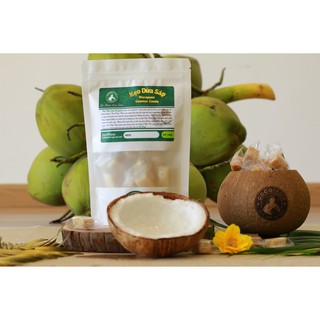 Kẹo Dừa Sáp bịch zip (Vị nguyên chât, vị lá dứa, vị cacao)