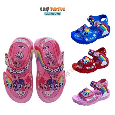 Giày sandal bé gái Thái Lan chất cao su êm nhẹ hình chú ngựa Pony Chính hãng  ADDA 32E12