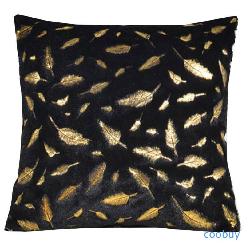 Soft Fur Pillow Cases Feather Pattern Cushion Cover Luxury Sofa Home Decoration CB❤❤