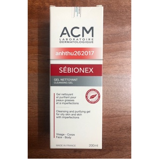 Gel rửa mặt dành cho da mụn, da nhờn ACM Sebionex Cleansing Gel