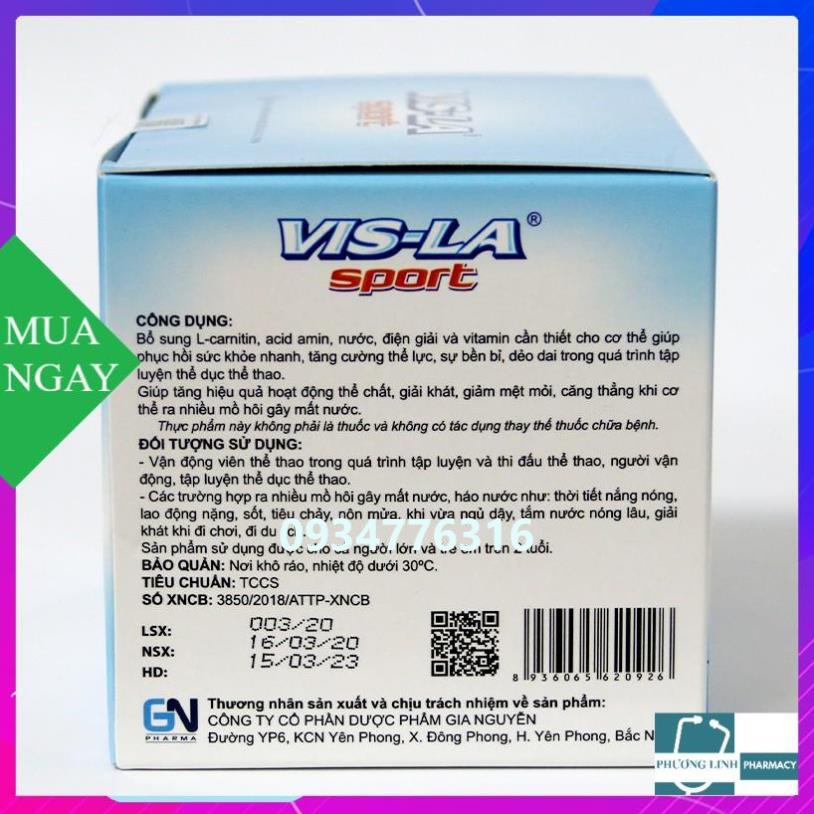 Bổ Sung Nước, Điện Giải, Vitamin Vis-La Sport (Hộp 10 gói)