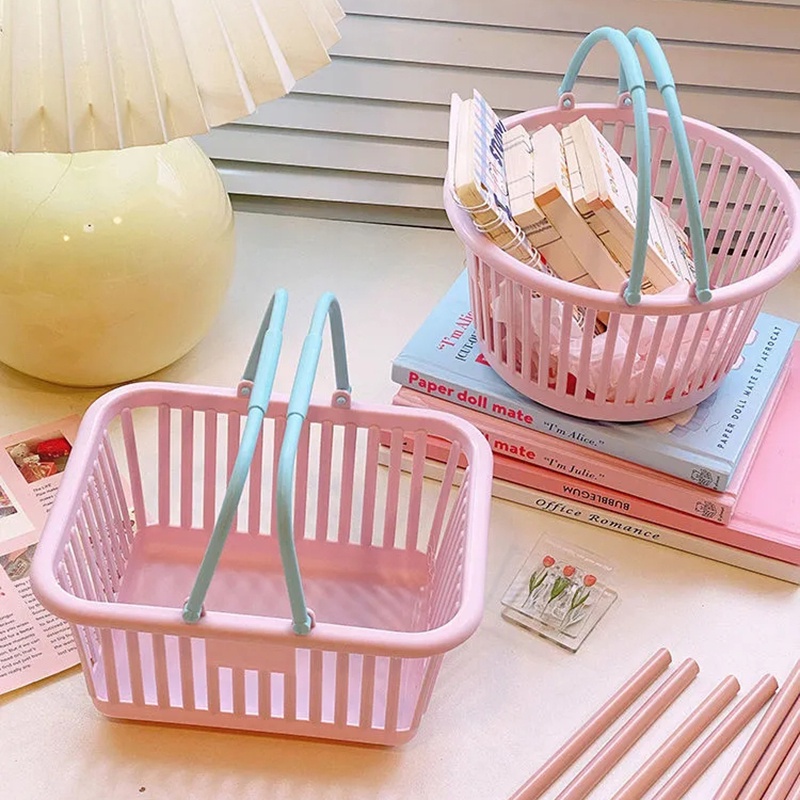Giỏ Đựng Đồ Dùng Có Tay Cầm Thiết Kế Độc Đáo Dễ Thương Tiện Dụng Cho
