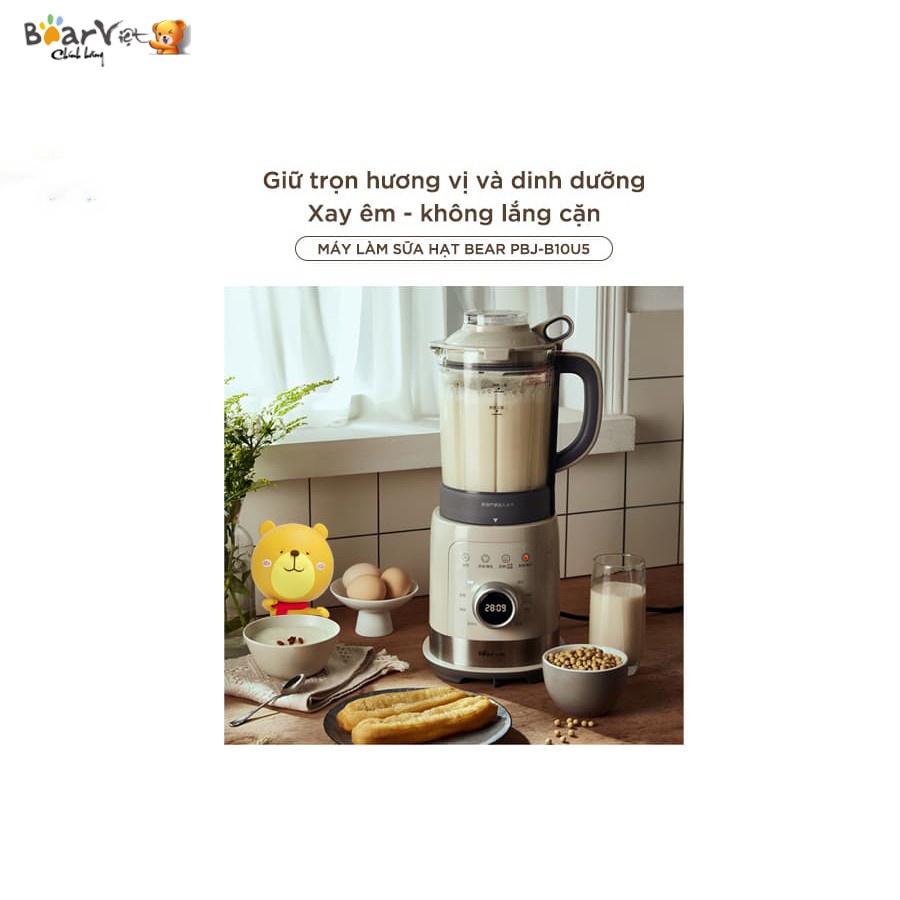 [Hàng Chính Hãng] Máy Làm Sữa Hạt Bear/ Máy Xay Nấu Sữa Đậu Nành - Xay Sinh Tố  PBJ-B10U5