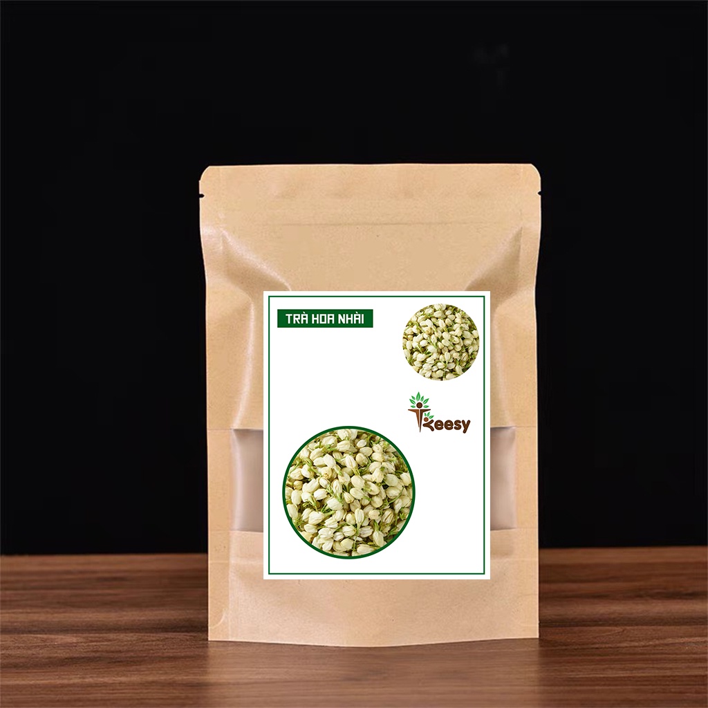 200g Trà Hoa Nhài  Sấy Khô Nguyên Bông Trắng - Trà thảo mộc Treesy - Trà hoa quả