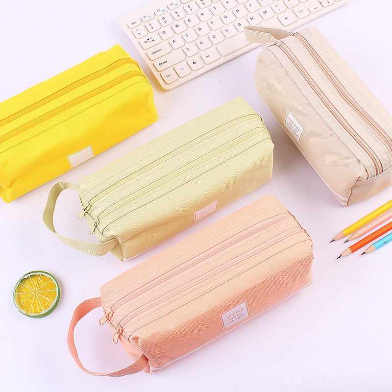 Hộp Đựng Bút Hai Tầng Sức Chứa Lớn Đa Năng Cho Học Sinh Ốp