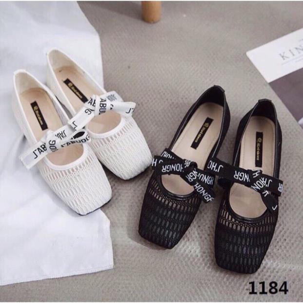 Giày bệt lưới mũi vuông 2 màu | BigBuy360 - bigbuy360.vn