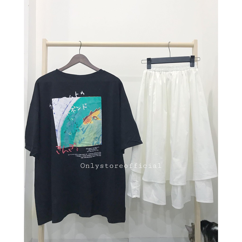 set áo váy, áo oversz,chân váy 2 tầng | BigBuy360 - bigbuy360.vn