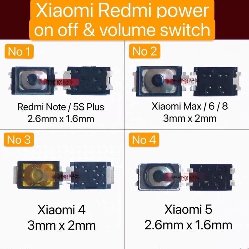 Set 10-50 Công Tắc Tắt/Mở Chuyên Dụng Cho Xiaomi Redmi