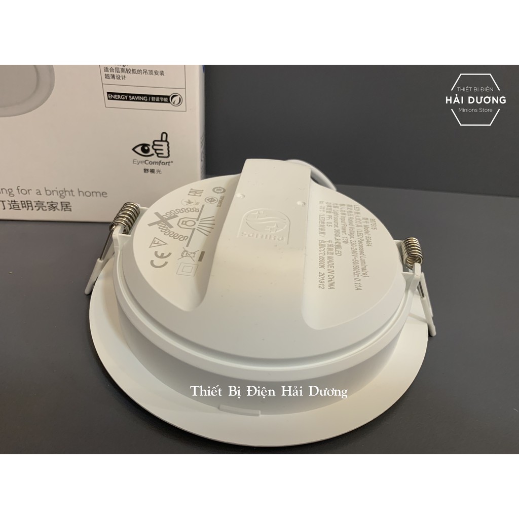 Combo Bộ 6 Đèn Led Downlight Âm Trần Philips 59448 MESON 105 7W - 59449 MESON 105 9W - 59464 MESON 125 13W Công Nghệ Eye