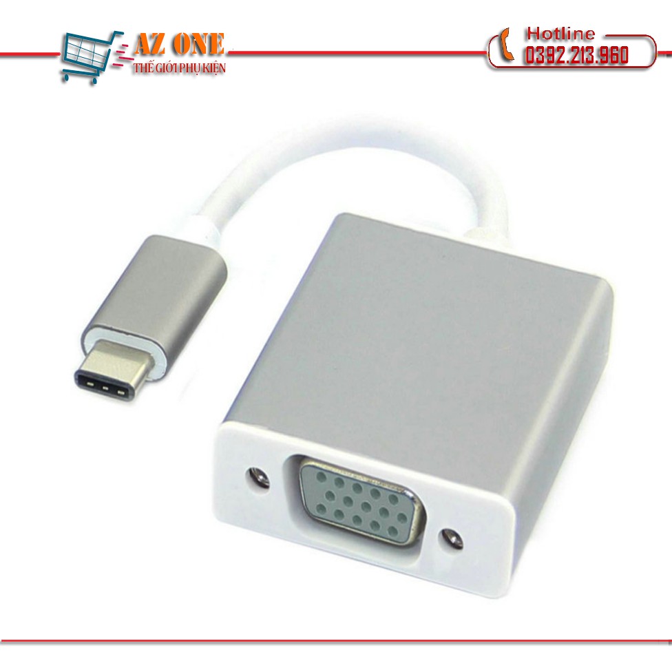 Cáp USB Type-C to VGA cho Macbook chuẩn USB 3.1 Type-C