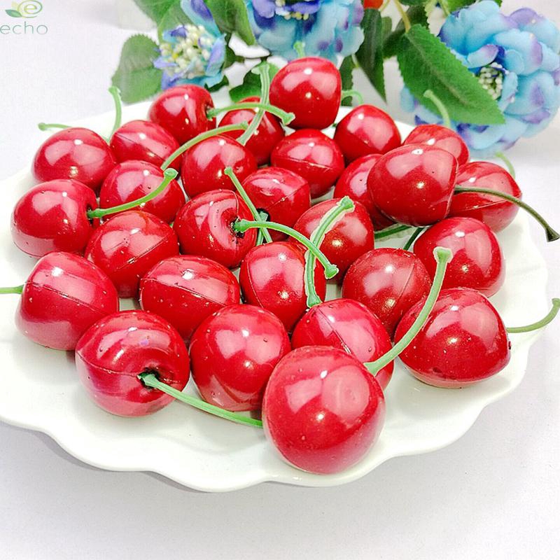 Set 50 quả cherry giả bằng nhựa bền làm đạo cụ chụp ảnh/trang trí sinh động