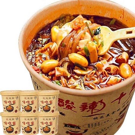 Miến chua cay Trùng Khánh nguyên thùng 6 hộp - Đồ ăn vặt cô nương béo