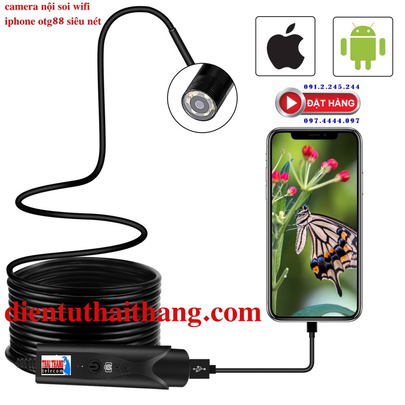 Camera nội soi wifi dây cứng 5.5mm OTG88