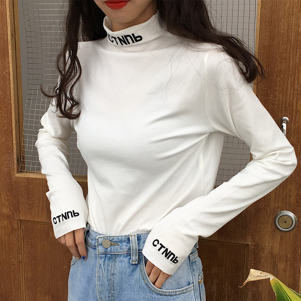 [Mã FASHIONT4WA2 giảm 10K đơn 50K] Áo Thun Tay Dài Thời Trang Mùa Thu 2020 Cho Nữ